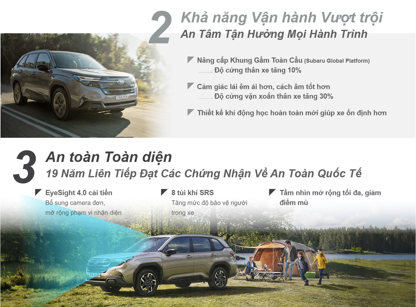 Vận hành SGP và An toàn EyeSight 4.0 trên Subaru Forester 2026