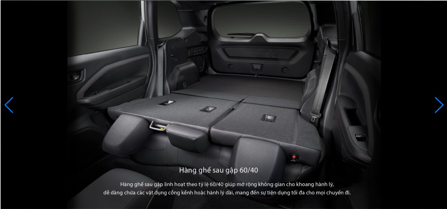 Hàng ghế sau gập 60/40 trên Subaru Forester 2026